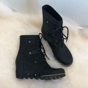 SOREL Lace Up Wedge Booties